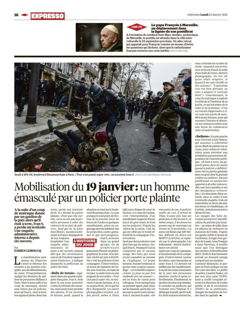 Un homme émasculé par un policier porte plainte